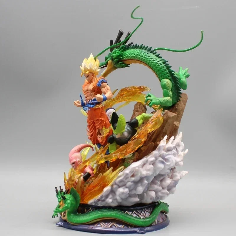 Dragon Ball Z – Episches Diorama: Son Goku, Shenlong und die ikonischen Gegner